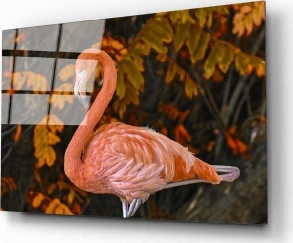 İdealizbiz Flamingo 2 Cam Tablo - Image 1