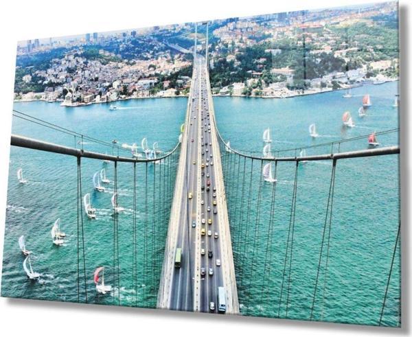 İdealizbiz Istanbul Boğazı Manzara 4Mm Dayanıklı Cam Tablo Temperli Cam - Image 1