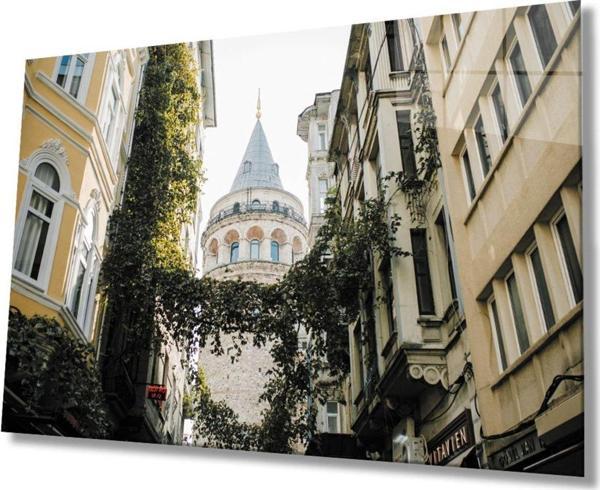 İdealizbiz Istanbul Galata Kulesi Manzara 4Mm Dayanıklı Cam Tablo Temperli Cam - Image 1