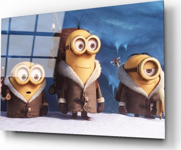 İdealizbiz Minyonlar Cam Tablo - Image 1