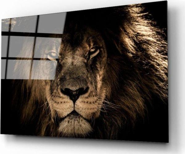 İdealizbiz Aslan 14 Cam Tablo - Image 1