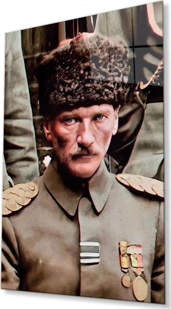 İdealizbiz Atatürk Cam Tablo 4Mm Dayanıklı Temperli Cam - Image 1