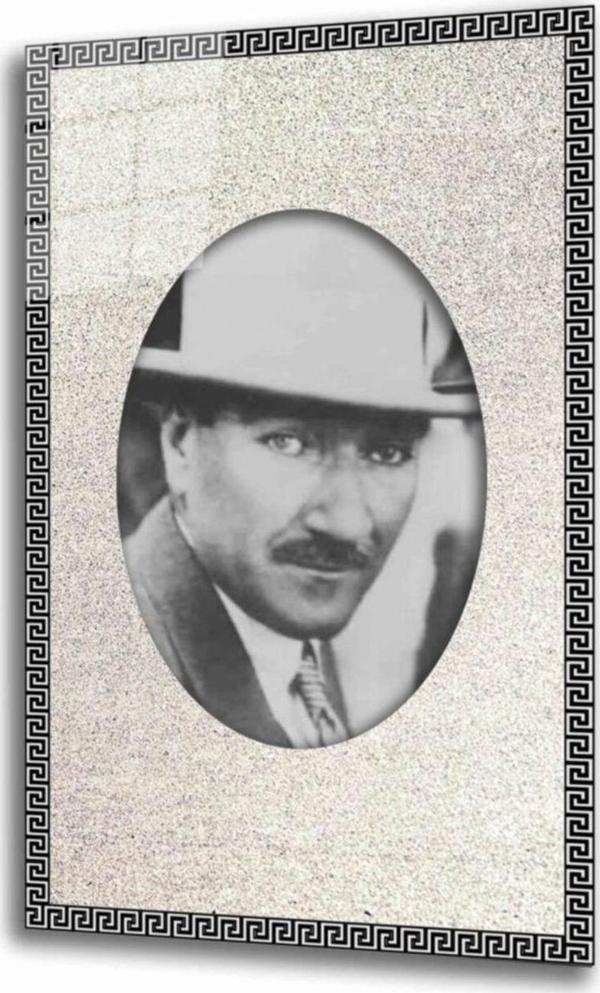 İdealizbiz Atatürk Cam Dayanıklı Temperli Cam Tablo 4 Mm - Image 1