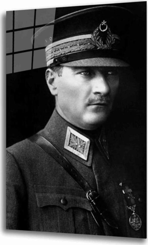 İdealizbiz Atatürk Cam Tablo 4 Mm - Image 1
