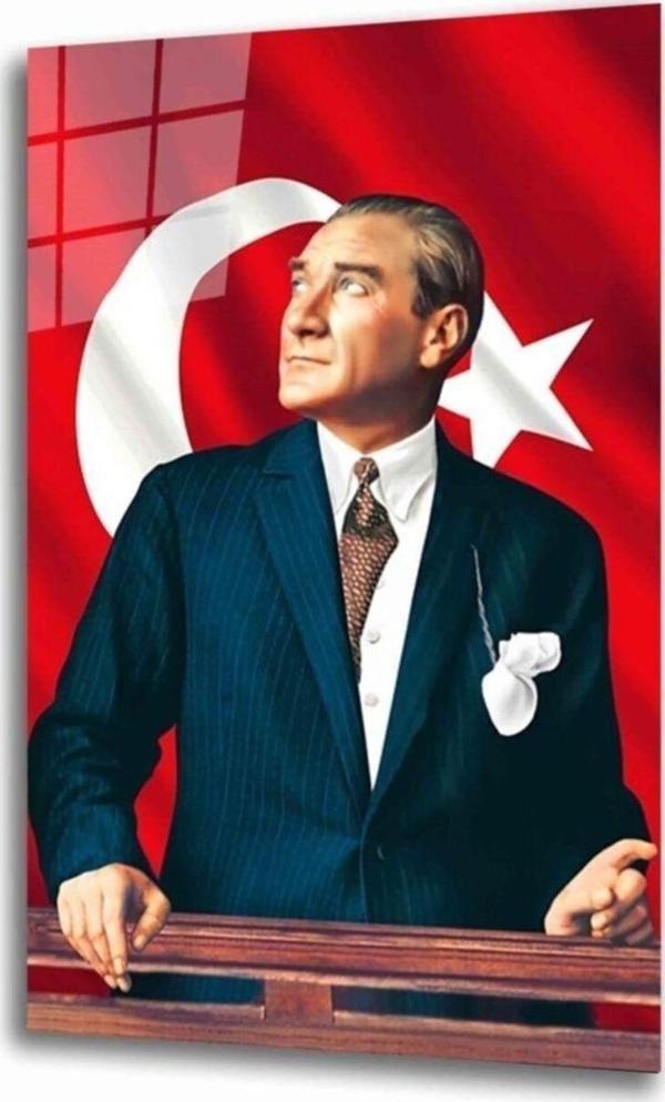 İdealizbiz Atatürk Cam Tablo - Image 1
