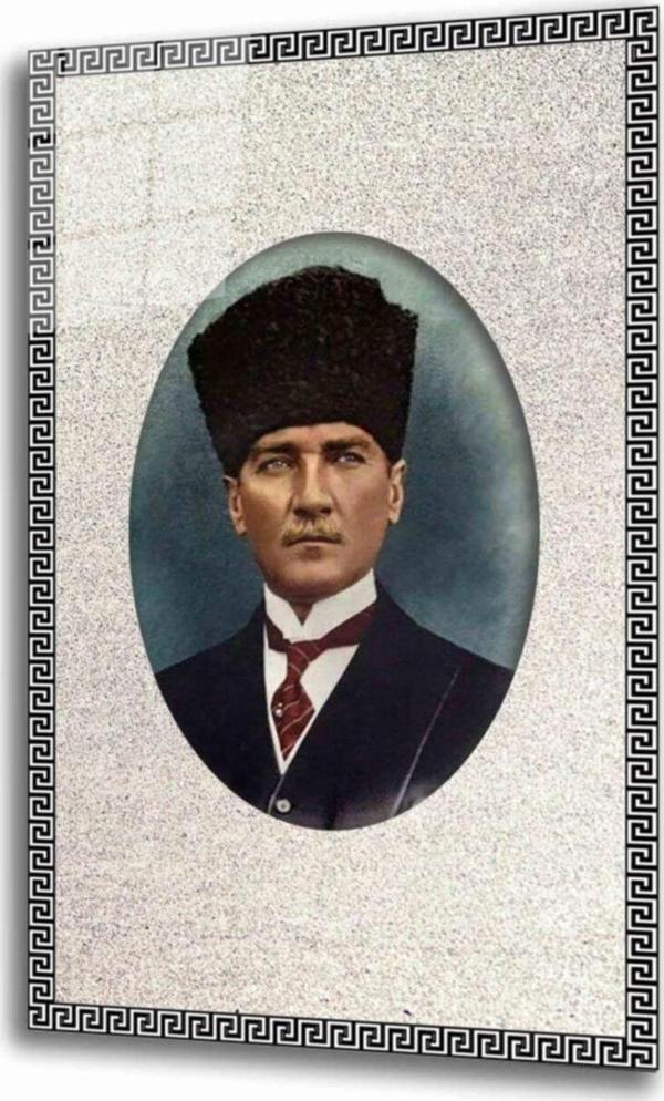 İdealizbiz Atatürk Cam Tablo 4 Mm - Image 1