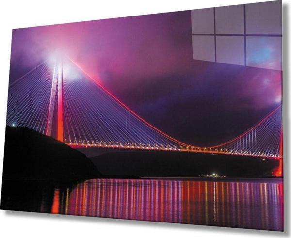 İdealizbiz Istanbul Boğazı Manzara 4Mm Dayanıklı Cam Tablo Temperli Cam - Image 1