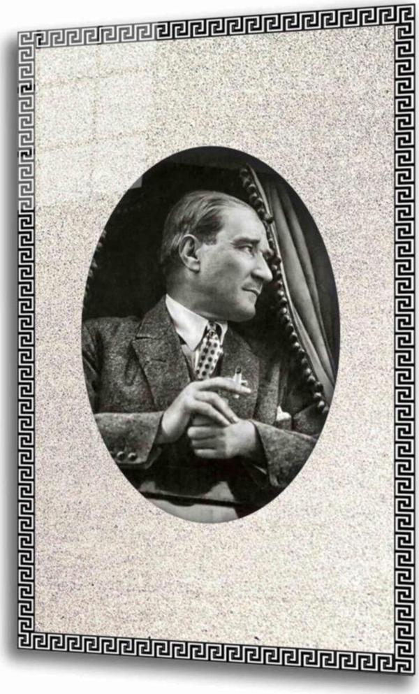İdealizbiz Atatürk Cam Tablo Dayanıklı Temperli Cam 4 Mm - Image 1
