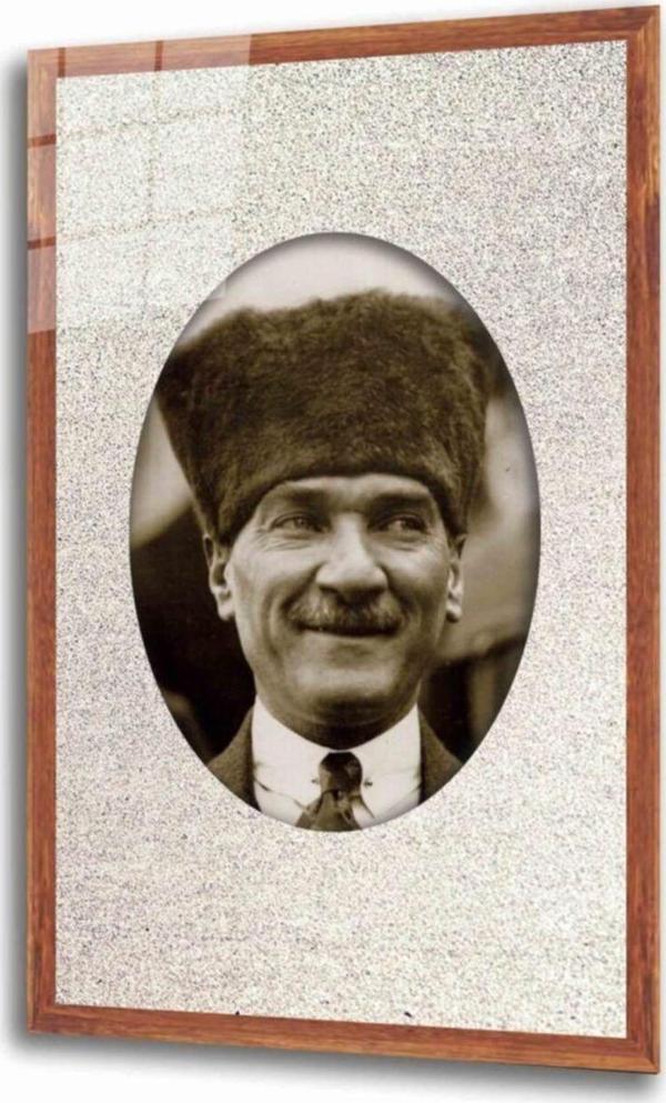 İdealizbiz Atatürk  Dayanıklı Temperli Cam Tablo - Image 1