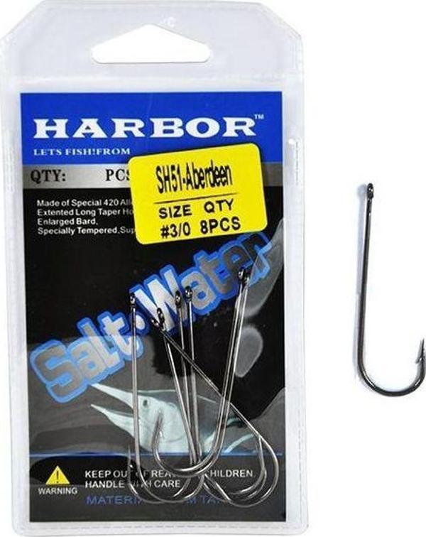 Harbor Sh51 Aberdeen No:3/0 8pcs İğne - Image 1