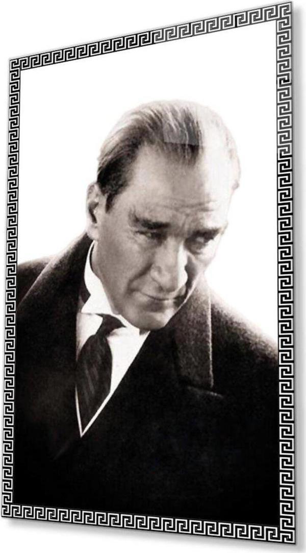 İdealizbiz Atatürk Cam Tablo 4Mm Dayanıklı Temperli Cam, Atatürk Glass Wall Art - Image 1