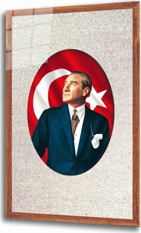İdealizbiz Atatürk Cam Tablo - Image 1