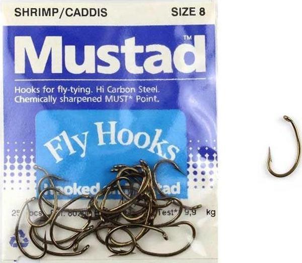 Mustad Fly Hooks 80200 Br No:8 25pcs - Image 1