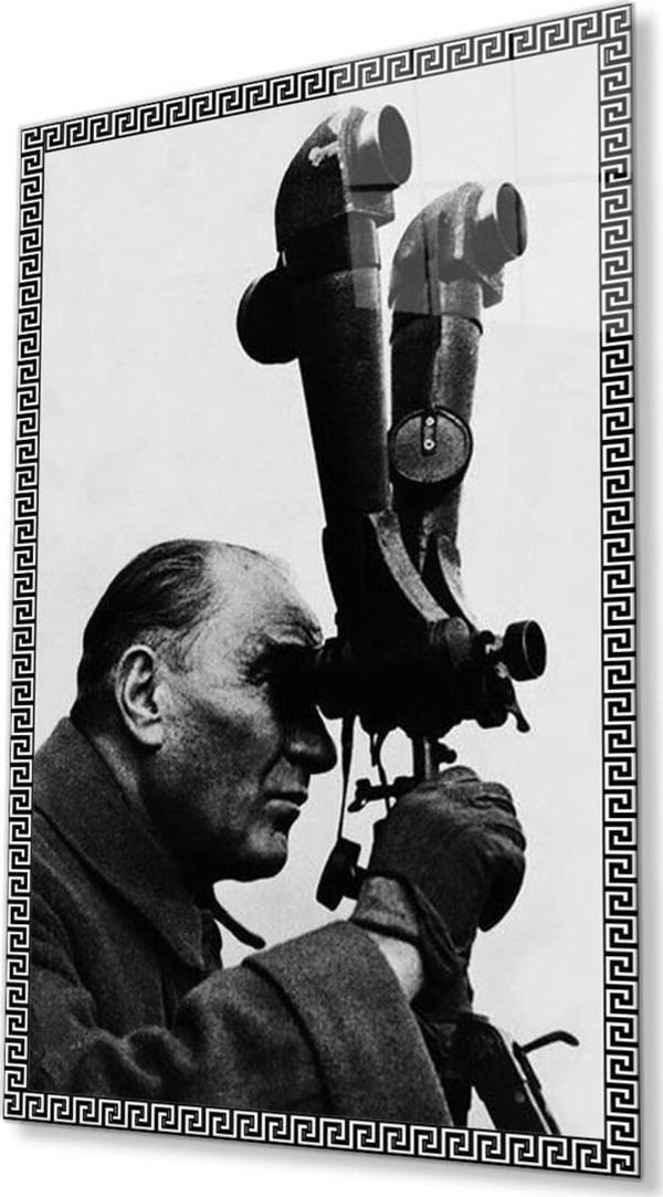 İdealizbiz Atatürk Cam Tablo 4Mm Dayanıklı Temperli Cam, Atatürk Glass Wall Art - Image 1