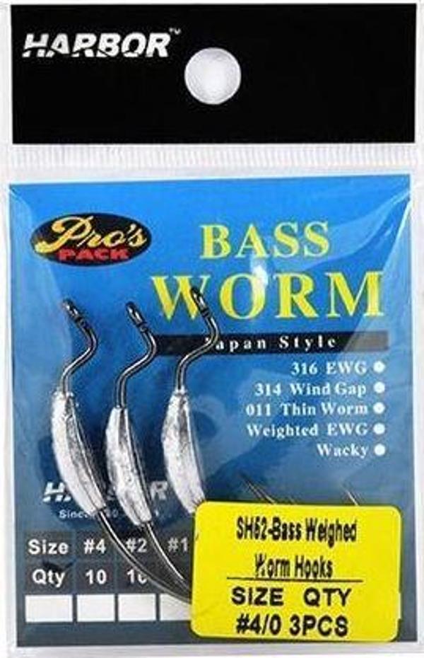 Harbor Sh52 Bass Worm No:4/0 3 Pcs Jig Head - Image 1