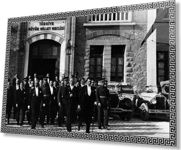 İdealizbiz Atatürk Cam Tablo 4Mm Dayanıklı Temperli Cam, Atatürk Glass Wall Art - Image 1