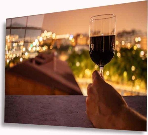 İdealizbiz Kadeh Cam Tablo 4Mm Dayanıklı Temperli Cam - Image 1
