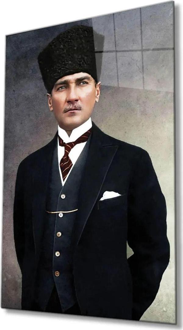 İdealizbiz Aatürk Cam Tablo - Image 1
