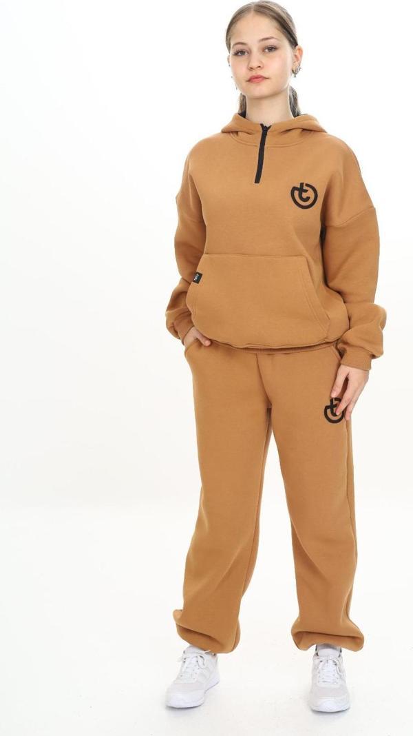Toontoy Kız Çocuk Kapüşonlu Eşofman Takım - Image 1