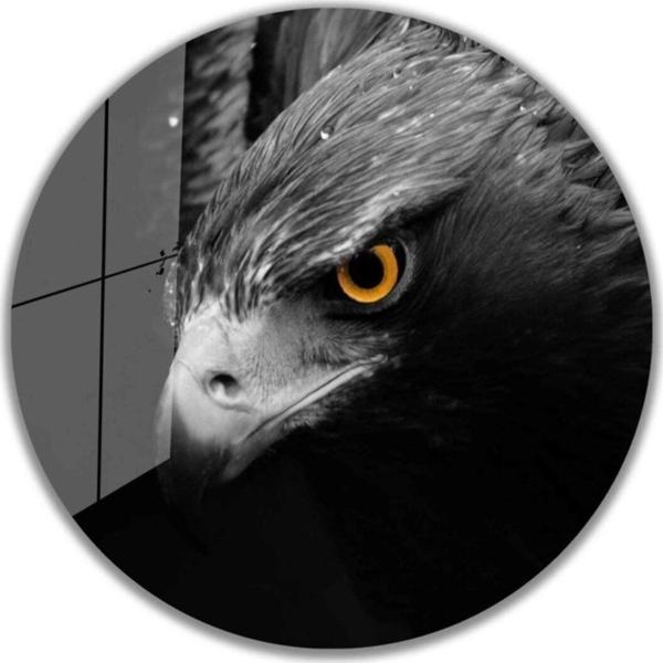 İdealizbiz Kartal Yuvarlak Cam Tablo 4Mm Dayanıklı Temperli Cam - Image 1