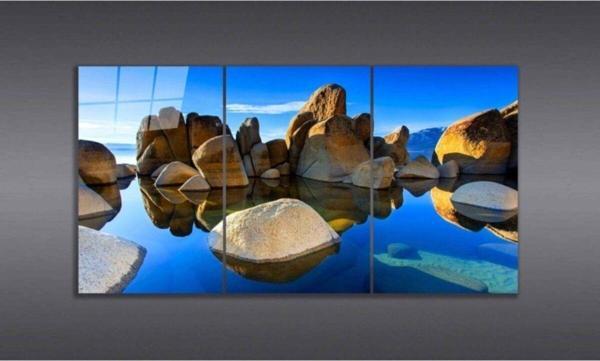 İdealizbiz Manzara 3 Lü Set Cam Tablo - Image 1