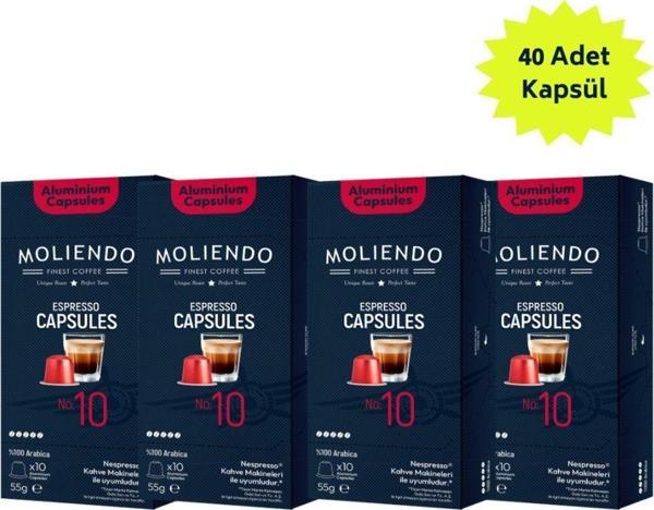Alüminyum Kapsül Kahve No:10 Avantaj Paketi (40 Adet Nespresso Uyumlu Alüminyum Kapsül Kahve) - Image 1