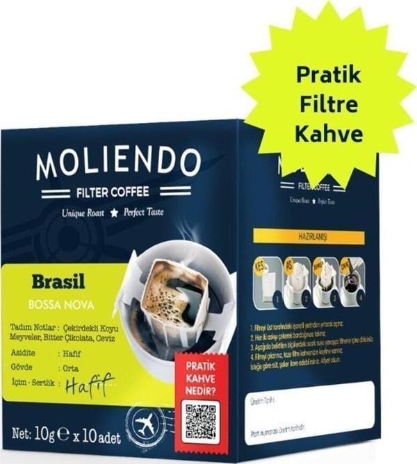 Brasil Bossa Nova Pratik Filtre Kahve 10x10 g - Image 1