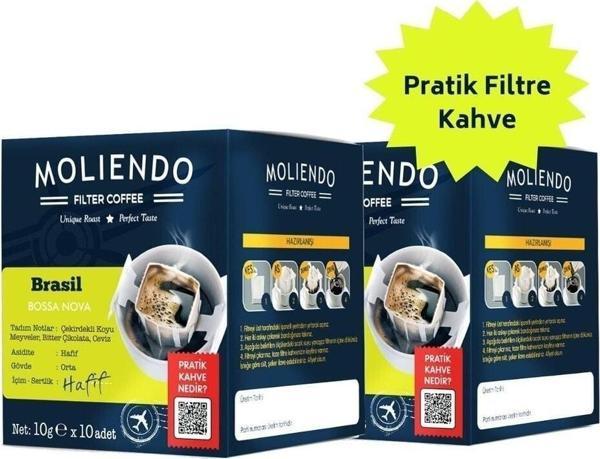 Brasil Bossa Nova Pratik Filtre Kahve Avantaj Paketi 2*10 Toplam 20 Adet - Image 1