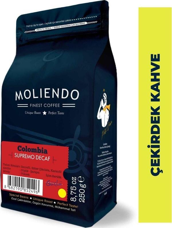 Colombia Supremo Decaf (KAFEİNSİZ) Yöresel Kahve (Çekirdek Kahve) 250 g - Image 1