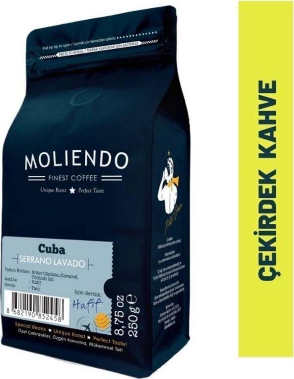 Cuba Serrano Lavado Yöresel Kahve ( Çekirdek Kahve) 250 g - Image 1