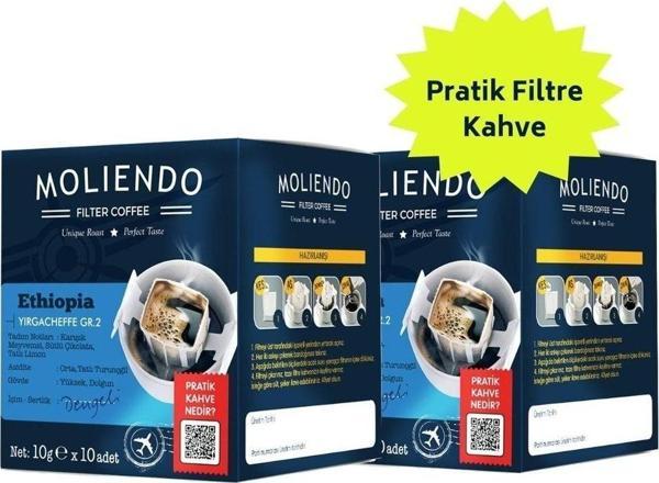 Ethiopia Yirgacheffe Pratik Filtre Kahve Avantaj Paketi 2*10 Toplam 20 Adet - Image 1