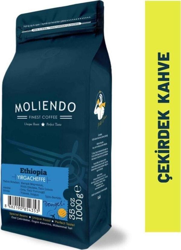 Ethiopia Yirgacheffe Yöresel Kahve (Çekirdek Kahve) 1000 g - Image 1