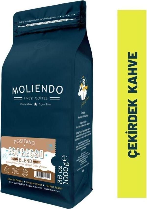 Positano Espresso Blend Kahve (Çekirdek Kahve) 1000 g - Image 1