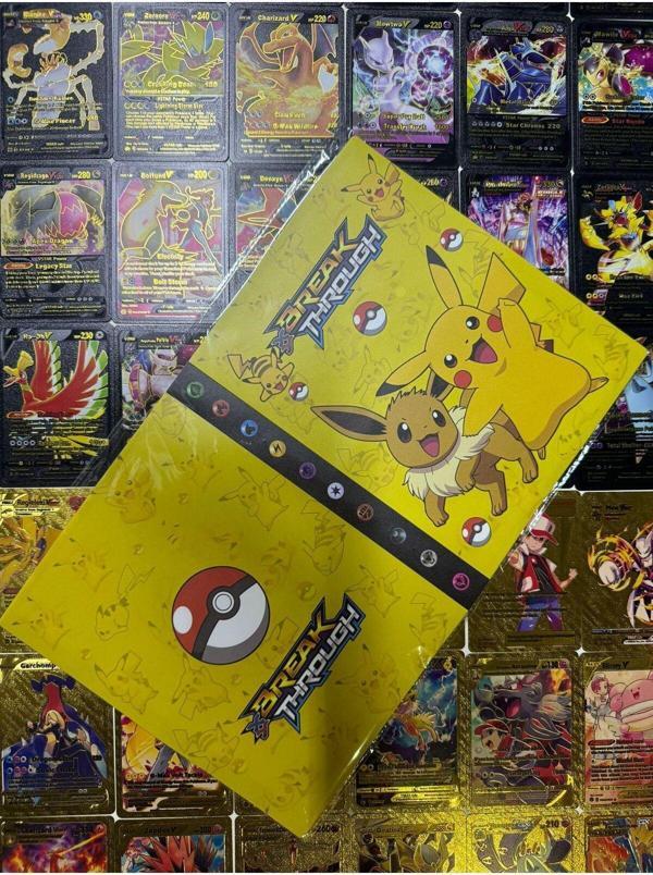 Pokemon Gold Ve Black Oyun Kartı 50 Adet Kart Ve Pokemon Albüm - Image 1