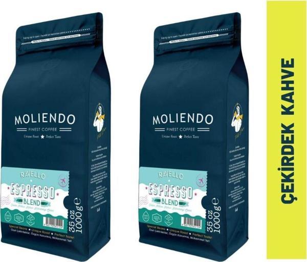 Ravello Espresso Blend Kahve Avantaj Paketi (Çekirdek Kahve) 2*1000 g - Image 1