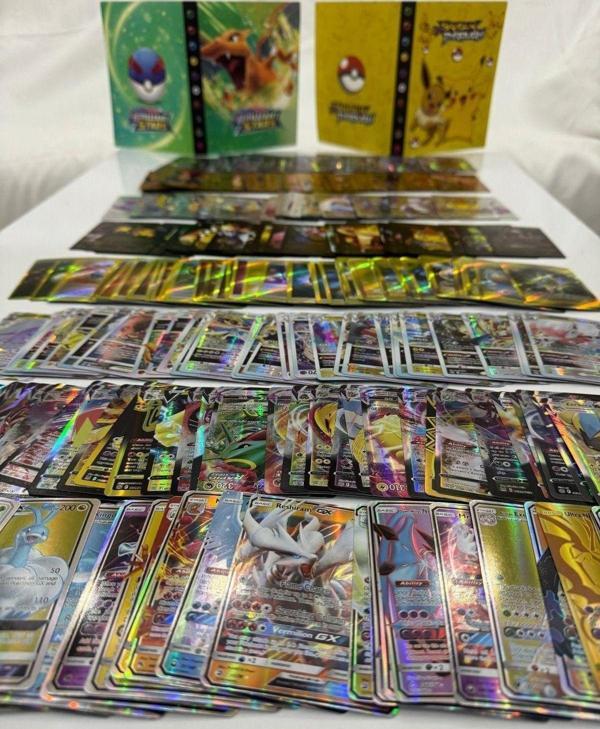 Pokemon Mega Set Gold, Silver, Black, Enerji, Vstar, Vmax, Gx, Ex Ve 2 Adet Pokemon Albüm Bir Arada - Image 1