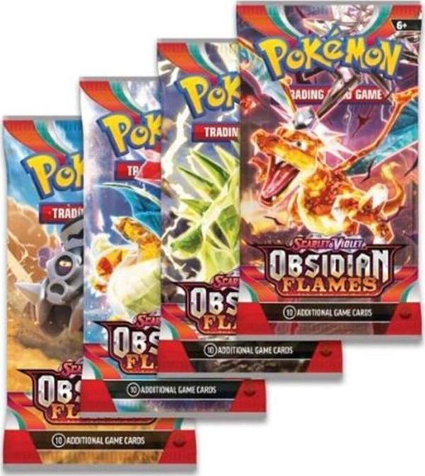 Pokemon Obsıdıan Flames Scarlet&Vıolet Seri 4 Paket Pokemon Oyun Kartı - Image 1