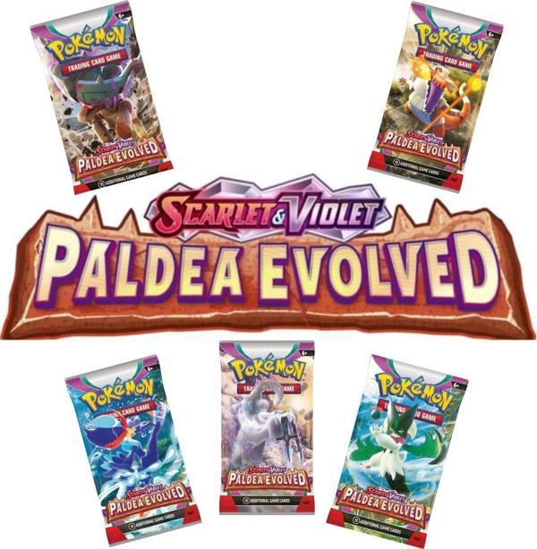 Pokemon Paldea Evolved Oyun Kartı 5 Paket - Image 1