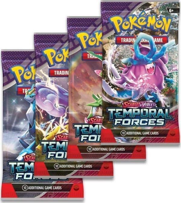 Pokemon Temporal Forces Scarlet&Vıolet Seri Oyun Kartı 4 Paket - Image 1