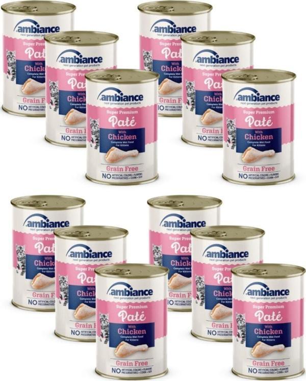 Ambiance Ambıance Yavru Kedı Konserve Tavuk Etlı Ezme 12'Li 400Gr - Image 1