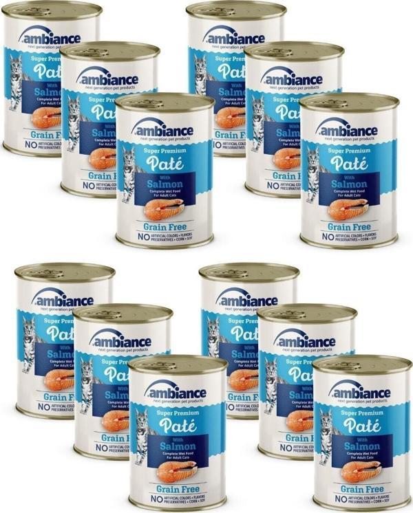 Ambiance Ambıance Yetıskın Kedı Konserve Somon Etlı Ezme 12'Li 400 Gr - Image 1