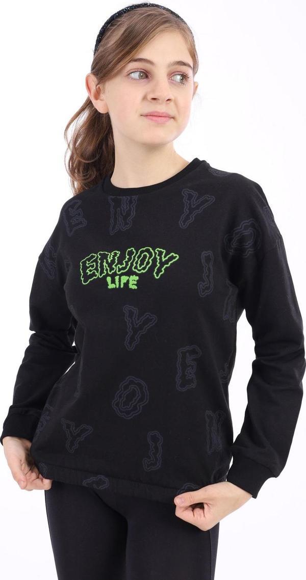 Toontoy Kız Çocuk Baskılı Sweatshirt - Image 1