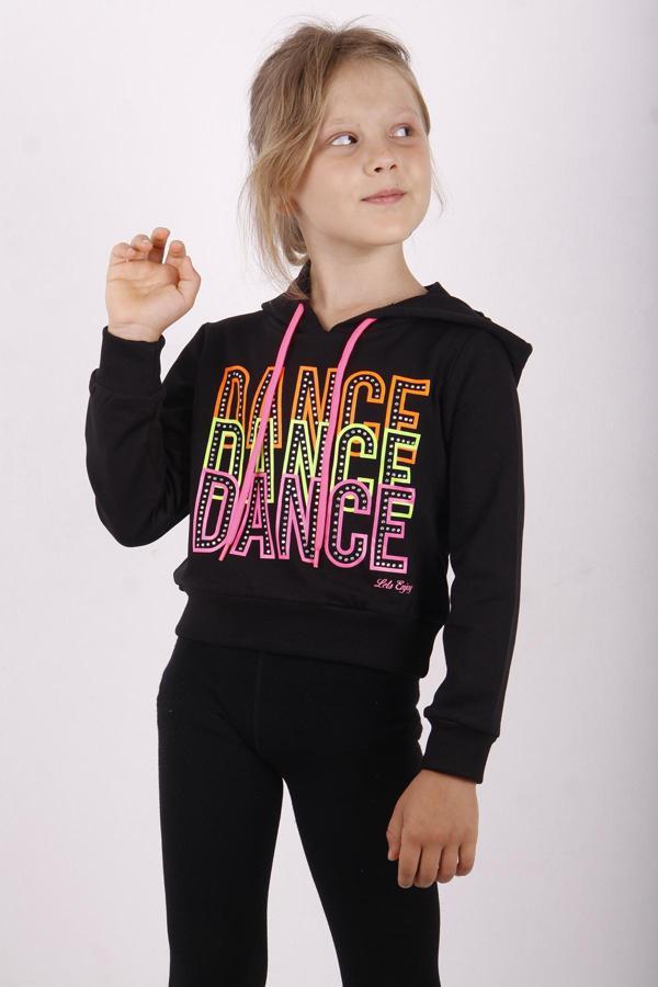 Toontoy Kız Çocuk Dance Baskılı Kapüşonlu Sweatshirt - Image 1
