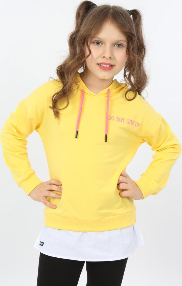 Toontoy Kız Çocuk Do Not Give Up Nakışlı Sweatshirt - Image 1