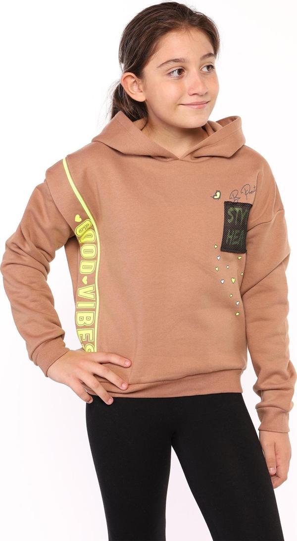 Toontoy Kız Çocuk İçi Pamuklu Baskılı Sweatshirt - Image 1