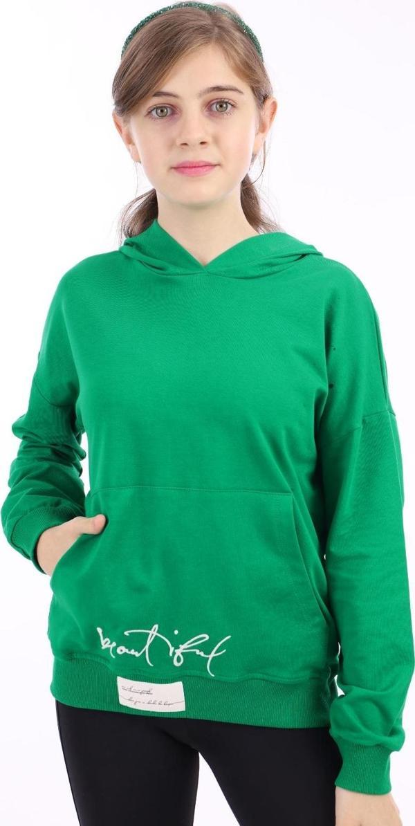 Toontoy Kız Çocuk Nakışlı Sweatshirt - Image 1