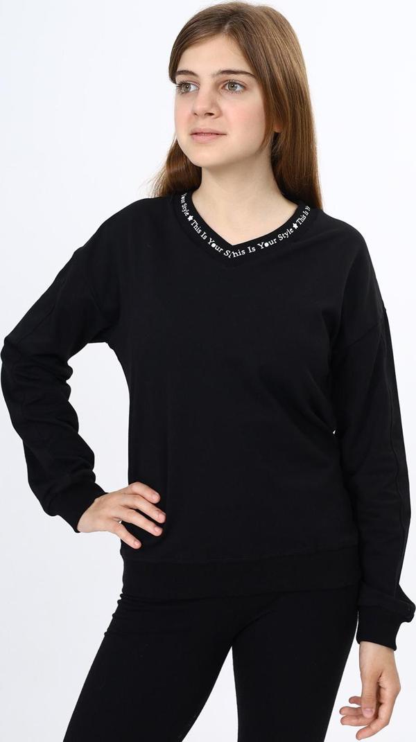Toontoy Kız Çocuk Okul Baskılı Sweatshirt - Image 1