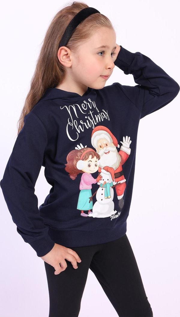 Toontoy Unısex Çocuk Merry Christmas Baskılı Sweatshirt - Image 1