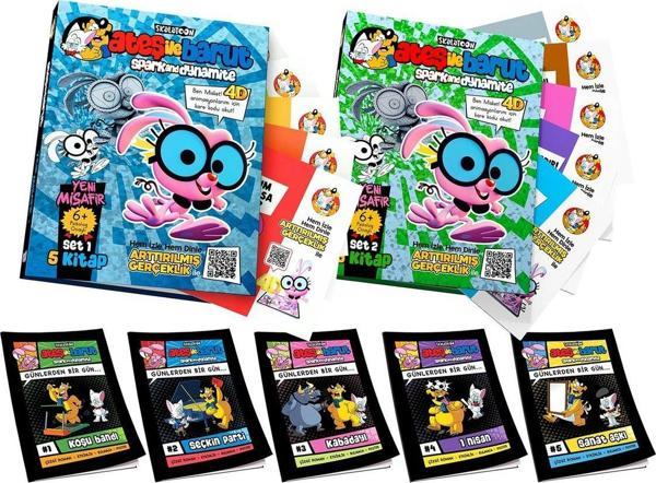 Ateş ile Barut|Yeni Misafir AR (4D) Animasyon Kitap (SET1&2)+Günlerden Bir Gün Çocuk Kitabı1&2&3&4&5 - Ateş İle Barut - Image 1