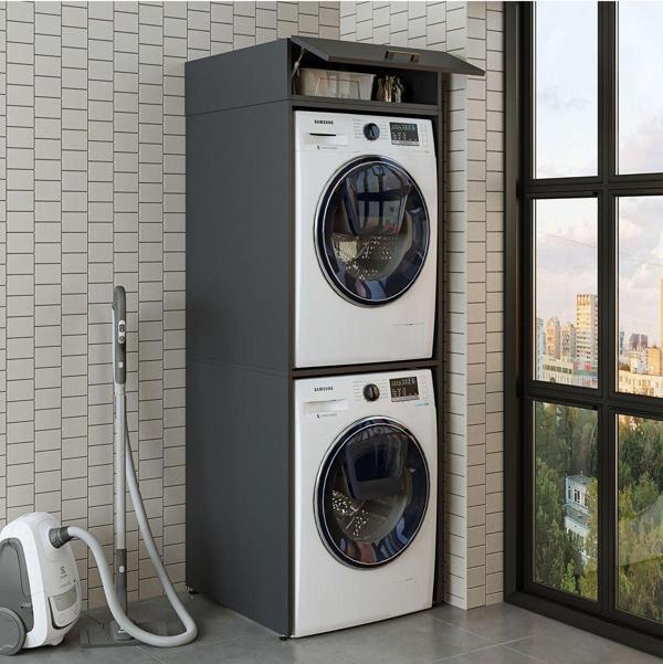 Roomart Banyo Dolabı 196,2X67 Cm Çamaşır Ve Kurutma Makinesi Dolabı - Image 1
